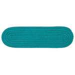 Colonial Mills - Boca Raton - Turquoise Stair Tread Set (13), Stair Tread, Braided - Just pick a color…any color…they are all here! These colorful, oval braided stair treads utilize a simple flat braid construction in an array of colors to put a fashionable stamp on your indoor or outdoor steps.