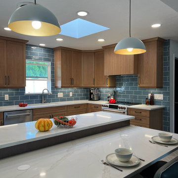 Contemporary Cherry Wood Kitchen