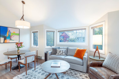 Example of a small trendy home design design in Denver