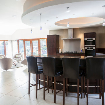 Circular Kitchen Area Design - Modern Barn Conversion