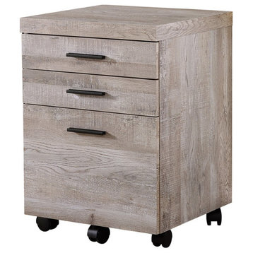 Home Square 3 Drawer Vertical Mobile Filing Cabinet Set in Taupe Gray (Set of 2)