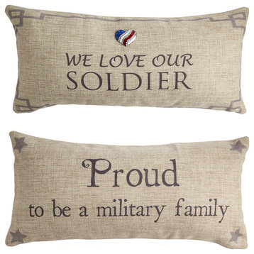 Soldier/Military Doublesided Pillow, Withheartpin