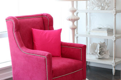 Example of an eclectic living room design in Vancouver