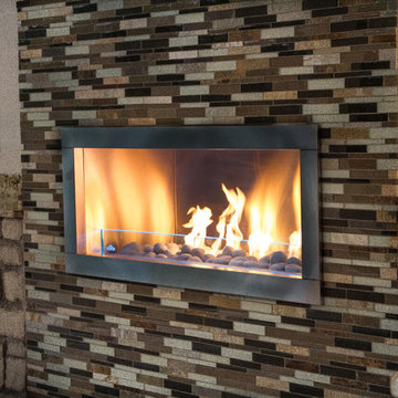 Transitional Infinity Edge Pool & Outdoor Firewall