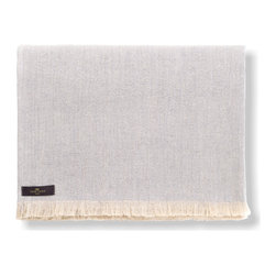 Herringbone Grey Linen Plaid - Throws