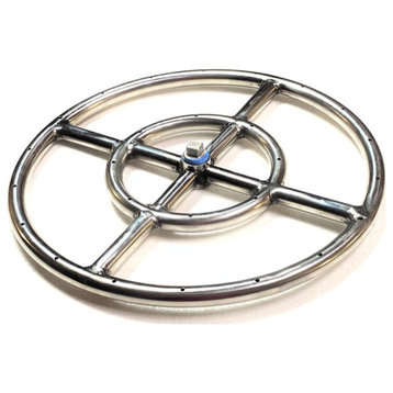 18" Double Ring Gas Burner Made With 316 Stainless Steel