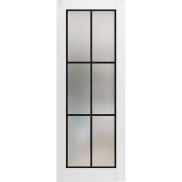 Slab Barn Door Panel 24 x 80 | Planum 2122 White Silk  | Sturdy Finished