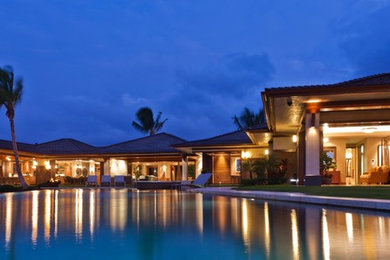 Inspiration for a tropical home design remodel in Hawaii