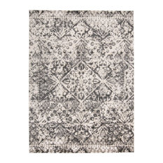 Feizy 3876FCHL Kano Machine Made Gray / Ivory Area Rug - 2'-2" X 3' Rectangle