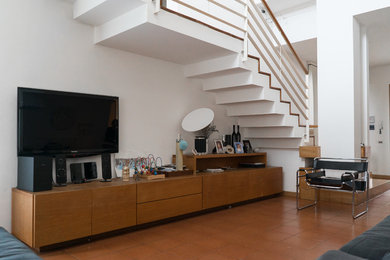 Esempio di un soggiorno minimal