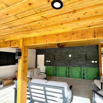75244 - Preston Hollow - Garage Conversion, Garage Addition - BEFORE and AFTER