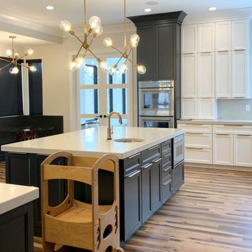New Home in Bettendorf Quad Cities with Modern Lighting and Custom Cabinetry
