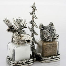 Forest Friends Moose and Bear Salt and Pepper Shakers - Salt And Pepper Shakers And Mills