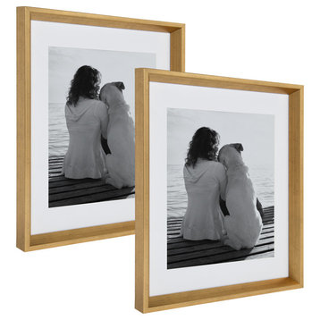Calter Photo Frame Set, Gold 14x18 matted to 11x14