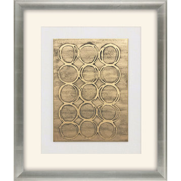 Concentric in Champagne Framed Art