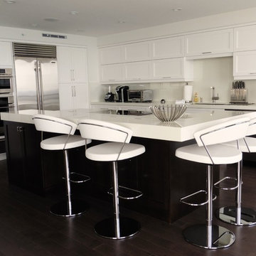 White and Black Shaker Style Kitchen