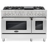 Cosmo Pro Double Oven Dual-Fuel Range 6 Burners w/ Griddle 48”