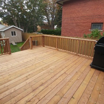 Pressure Treated Backyard Deck