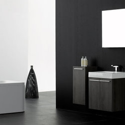 22.75" Bathroom Vanity Set Grey Oak Finish TN-T580-1-GO - Bathroom Vanities And Sink Consoles