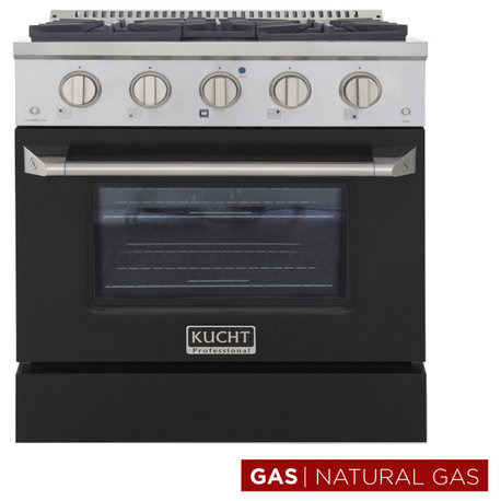 KUCHT Pro-Style 30" 4.2 cu. ft. Range, Black, Natural Gas