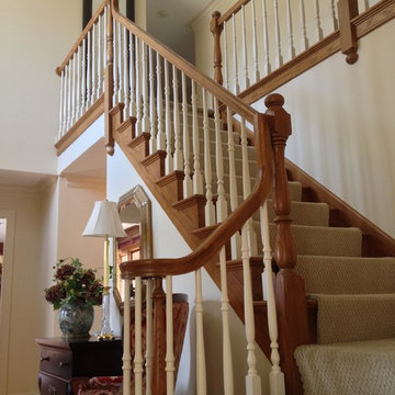 Oak Railing – After Painting Spindles