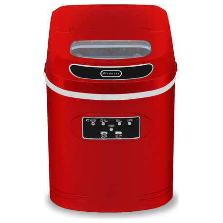 Whynter Compact Portable Ice Maker 27 lb capacity - Red