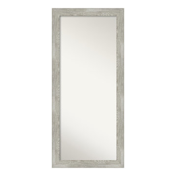 Floor Leaner Full Length Mirror Dove Graywash: Outer Size 30x66