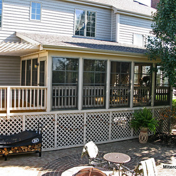 Pressure Treated Screen Porch and Deck, Sunspace Four-Track Windows