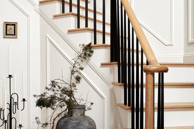 Staircase - transitional staircase idea in Philadelphia