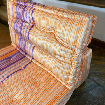 Bespoke fabric applied on Mah Jong sofa