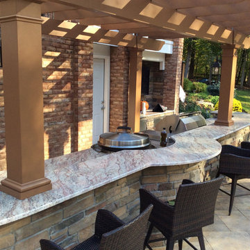 Outdoor Kitchen under Deck