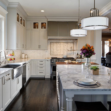 Glen Ellyn Open Concept Kitchen Featuring Rutt Cabinetry