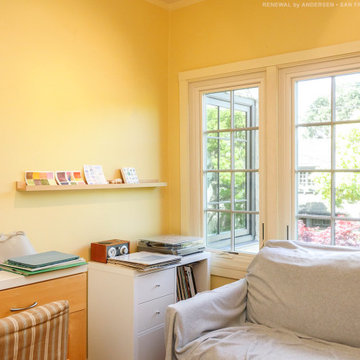 New White Casement Windows in Delightful Home Office - Renewal by Andersen San F