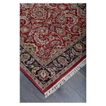 Jaipur Hand Knotted Taj Floral Red Rug (4' x 6')