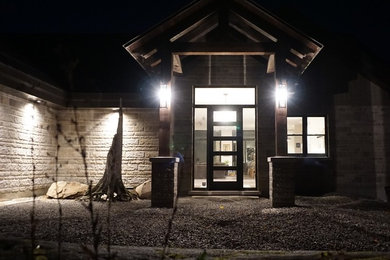 Inspiration for a modern entryway remodel in Toronto