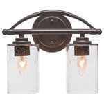 Toltec Lighting - Marquise 2 Light Bath Bar, Dark Granite - Type of Bulb: Incandescent
