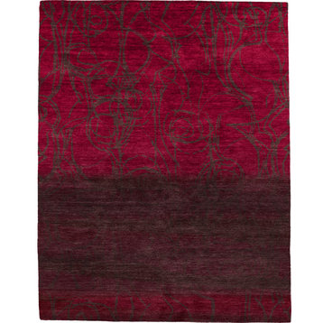 Asti C Wool Hand Knotted Tibetan Rug, 5'x8'