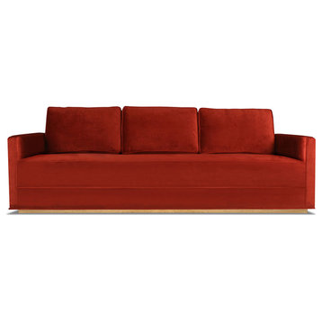 Nativa Interiors Adalyn 84" Sofa, Red, Classic Depth