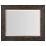 Hooker Furniture - Big Sky Portrait Mirror - Inspired by rugged American wilderness landscapes, the Big Sky Portrait Mirror is tactile and organic with a dramatic crosshatch texture on the border finished in the charcoal-colored Furrowed Bark. Crafted of wood and resin, it is accented with a contrasting trim in Vintage Natural around the mirror.