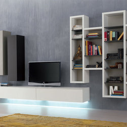 Italian Wall Unit Exential Y09 by Spar - $6,915.00 - Entertainment Centers And Tv Stands