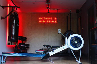 This is an example of a home gym in Berkshire.