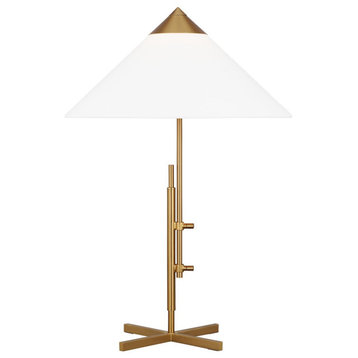 Kelly Wearstler Franklin 1-Light Table Lamp KT1281BBS1, Burnished Brass
