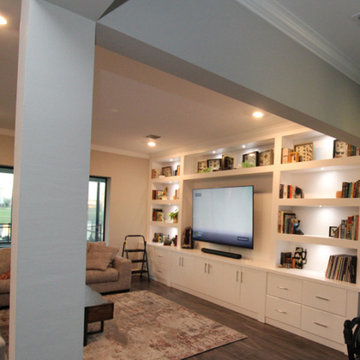 Custom Built-In Entertainment Center - Floor to Ceiling, Wall to Wall