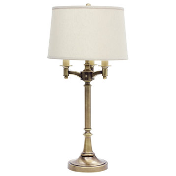 House of Troy L850 Lancaster Six Way Table Lamp - Antique Brass