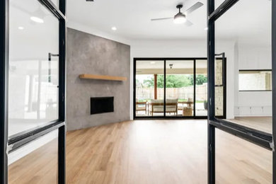 Inspiration for a modern living room remodel in Austin
