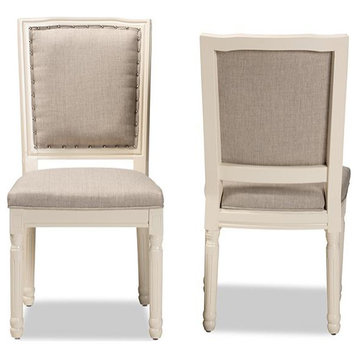 Baxton Studio Louane Traditional French Inspired Grey Fabric Upholstered and...