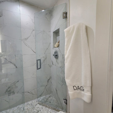 Grey and White Guest Bath Remodel