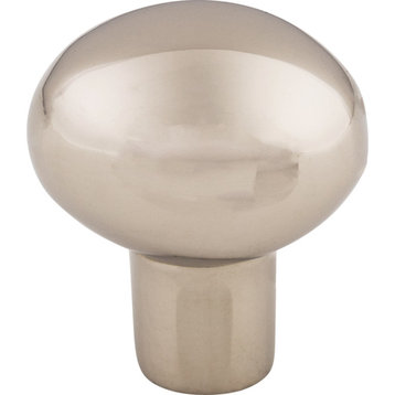Top Knobs M2067 Small 1-3/16 Inch Oval Cabinet Knob - Polished Nickel