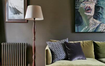 Room Tour: Dark Hues and Period Details Revive a Dull Living Room