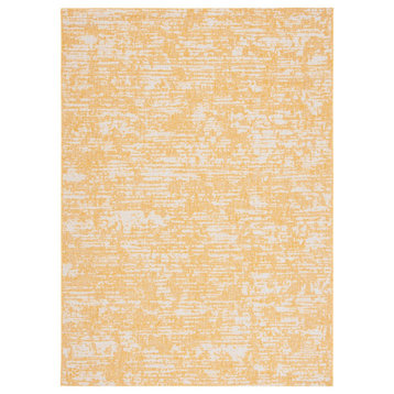 Safavieh Courtyard Collection CY8452 Indoor-Outdoor Rug, Gold/Ivory, 5' 3"x7' 7"